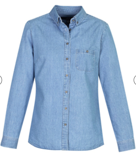 Embroidered logos for branded apparel made in Tauranga NZ embroidered branding chambray shirt