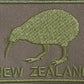 Kiwi Patch with script - Rectangle - Embroidered - Multiple colours/size