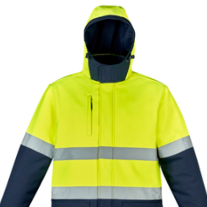 Embroidery patches and logos and branding made in tauranga NZ antarctic jacket syzmik hiviz