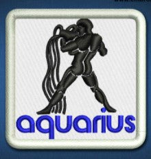 Embroidered Horoscope Patch Aquarius
