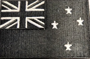 fully embroidered flag patch of new zealand - Black - made in new zealand