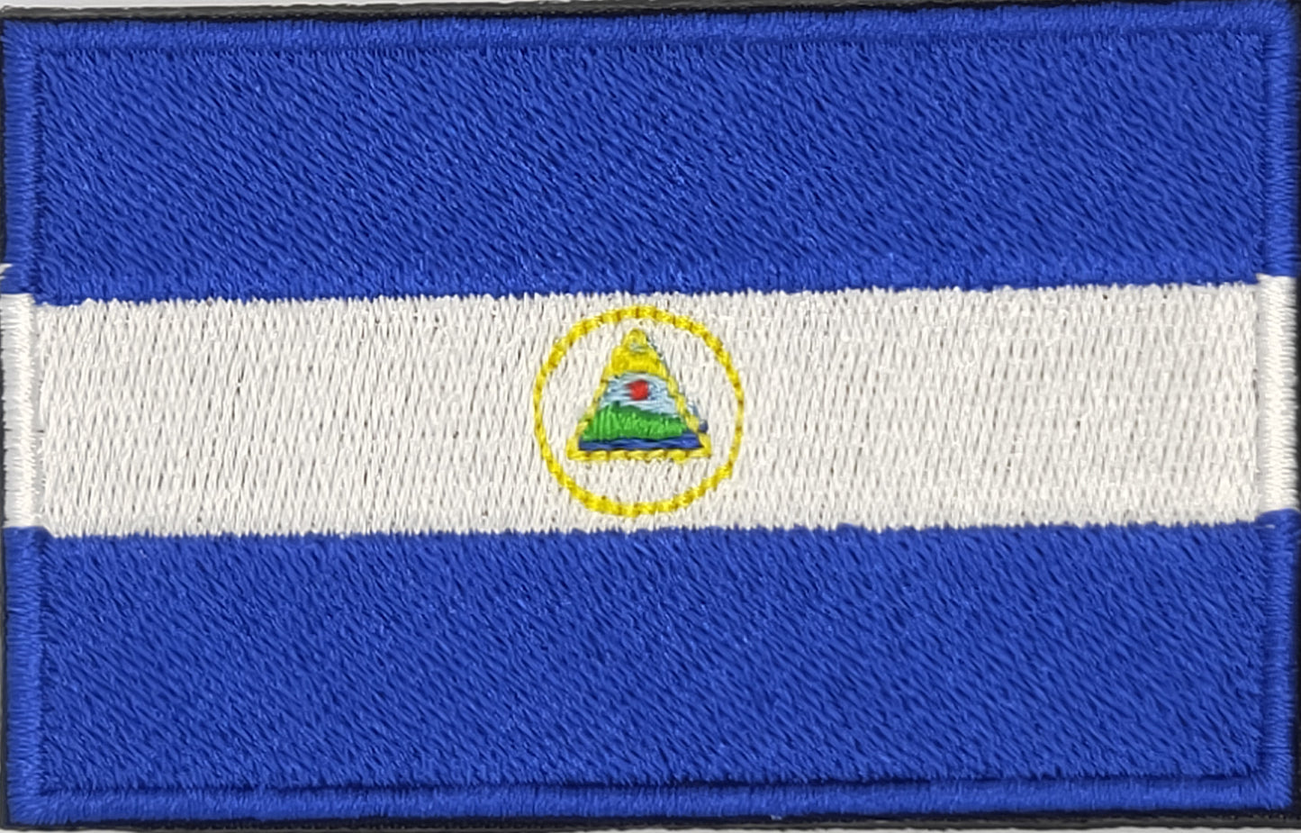 fully embroidered flag patch of nicaragua made in new zealand