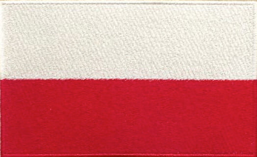 fully embroidered flag pacth 80mm wide made in new zealand flag patch of poland