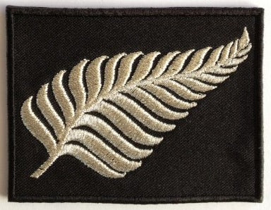 Silver Fern Patch - Embroidered - Rectangle - Multiple colours