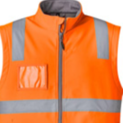 Embroidered logos for branded apparel made in Tauranga NZ embroidered branding vest softshell hiviz