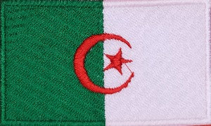 fully embroidered flag patch of algeria made in new zealand
