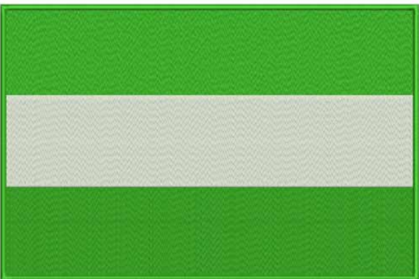 fully embroidered flag patch of andausia made in new zealand