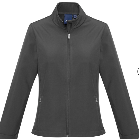 Embroidered logos for branded apparel made in Tauranga NZ ladies softshell jacket