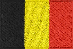 fully embroidered flag patch of belgium made in new zealand