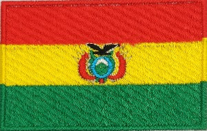 fully embroidered flag patch of bolivia made in new zealand