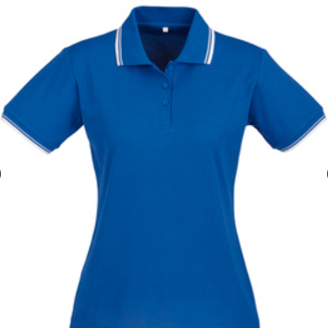 Embroidery patches and logos and branding made in tauranga NZ cambridge ladies polo P227LS
