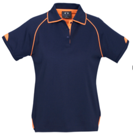 Embroidery patches and logos and branding made in tauranga NZ ladies fushion polo P29022