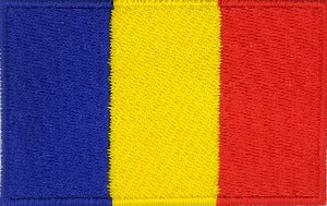 fully embroidered flag pacth 80mm wide made in new zealand flag patch of romania