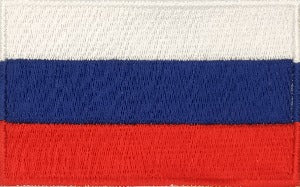 fully embroidered flag pacth 80mm wide made in new zealand flag patch of russia