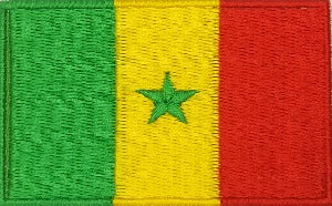 fully embroidered flag pacth 80mm wide made in new zealand flag patch of senegal