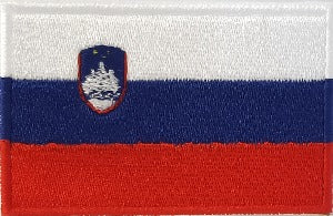 fully embroidered flag pacth 80mm wide made in new zealand flag patch of slovenia