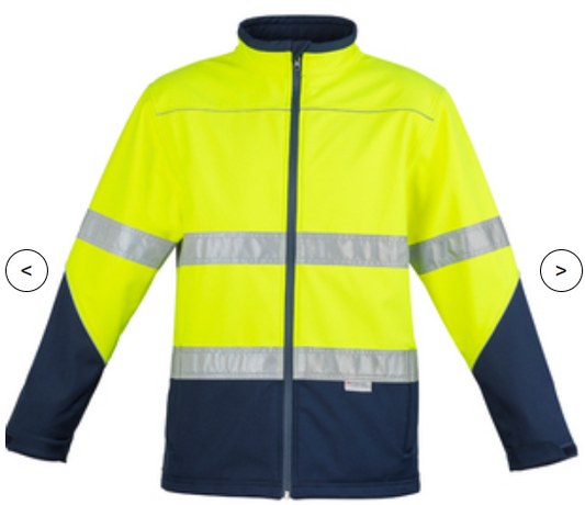 Embroidered logos for branded apparel made in Tauranga NZ embroidered branding  softshell hiviz jacket