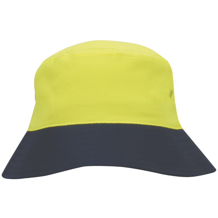 Embroidered logos for branded apparel made in Tauranga NZ buckets beanies caps embroidered branding hiviz buckets