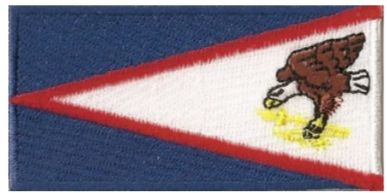 American Samoa Flag 100% embroidered made in tauranga new zealand