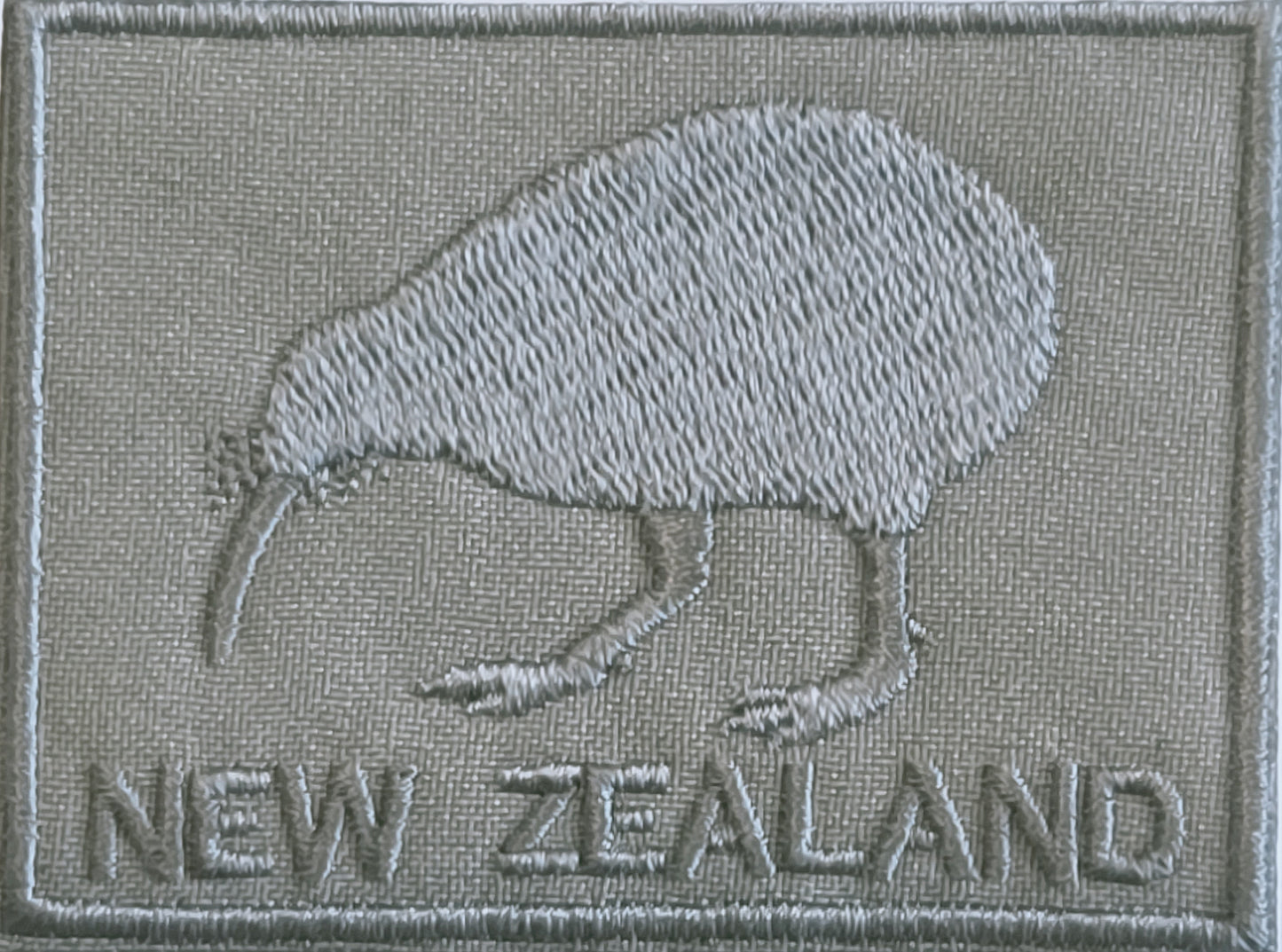 Kiwi Patch with script - Rectangle - Embroidered - Multiple colours/size