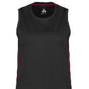 Embroidered logos for branded apparel  made in Tauranga NZ women singlet balance