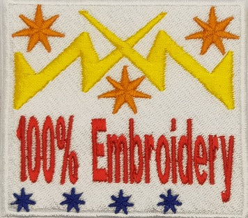 example of 100% embroidery