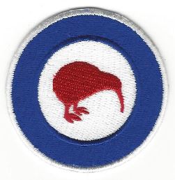 new zealand air force red kiwi circular fully embroidered 55mm wide made in new zealand