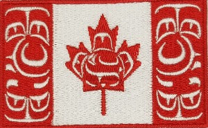 fully embroidered flag patch of canadian native made in new zealand