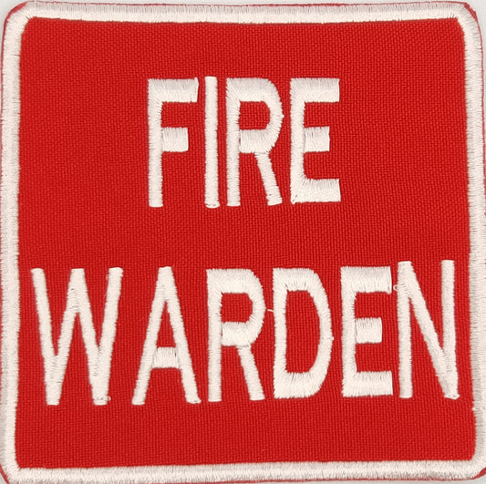 Fire Warden Patch - Embroidered