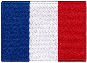fully embroidered flag pacth 80mm wide made in new zealand flag patch of saint martin island