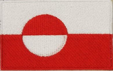 fully embroidered flag patch of greenland made in new zealand