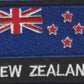 Flag Patch of NZ with words - partial embroidery - Multiple colours/sizes made in Tauranga New Zealand