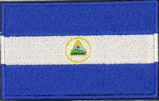 fully embroidered flag patch of nicaragua made in new zealand