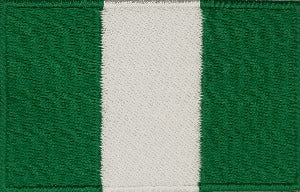 fully embroidered flag pacth 80mm wide made in new zealand flag patch of nigeria