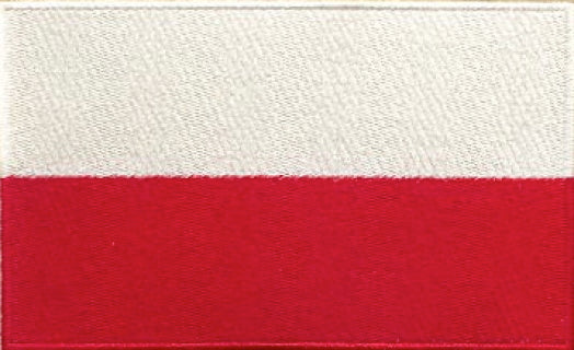 fully embroidered flag pacth 80mm wide made in new zealand flag patch of poland