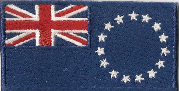 fully embroidered flag patch made in new zealand cook islands
