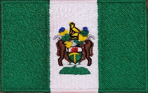 fully embroidered flag pacth 80mm wide made in new zealand flag patch of rhodesia