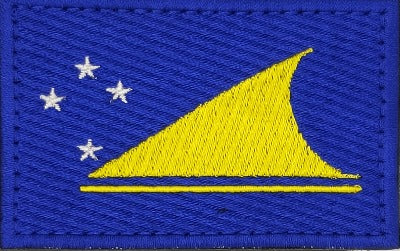 fully embroidered flag patch of tokelau made in new zealand