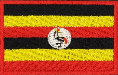 fully embroidered flag patch of uganda made in new zealand