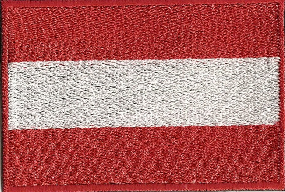 fully embroidered flag patch of austria made in new zealand