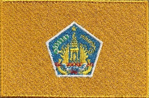 fully embroidered flag patch of bali made in new zealand