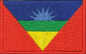 fully embroidered flag patch of antigua made in new zealand