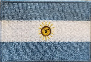 fully embroidered flag patch of argentina made in new zealand