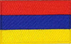 fully embroidered flag patch of armenia made in new zealand