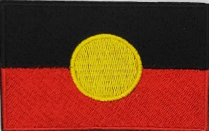 fully embroidered flag patch of australian aborigine made in new zealand