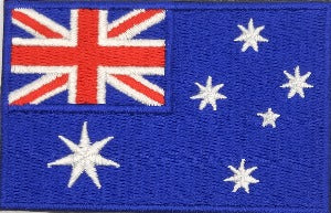 fully embroidered flag patch of australia made in new zealand