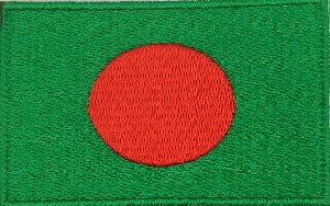 fully embroidered flag patch of bangladesh made in new zealand