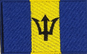 fully embroidered flag patch of barbados made in new zealand