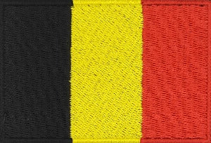 fully embroidered flag patch of belgium made in new zealand