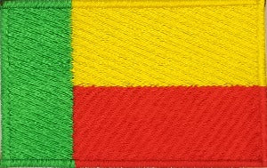 fully embroidered flag patch of benin made in new zealand